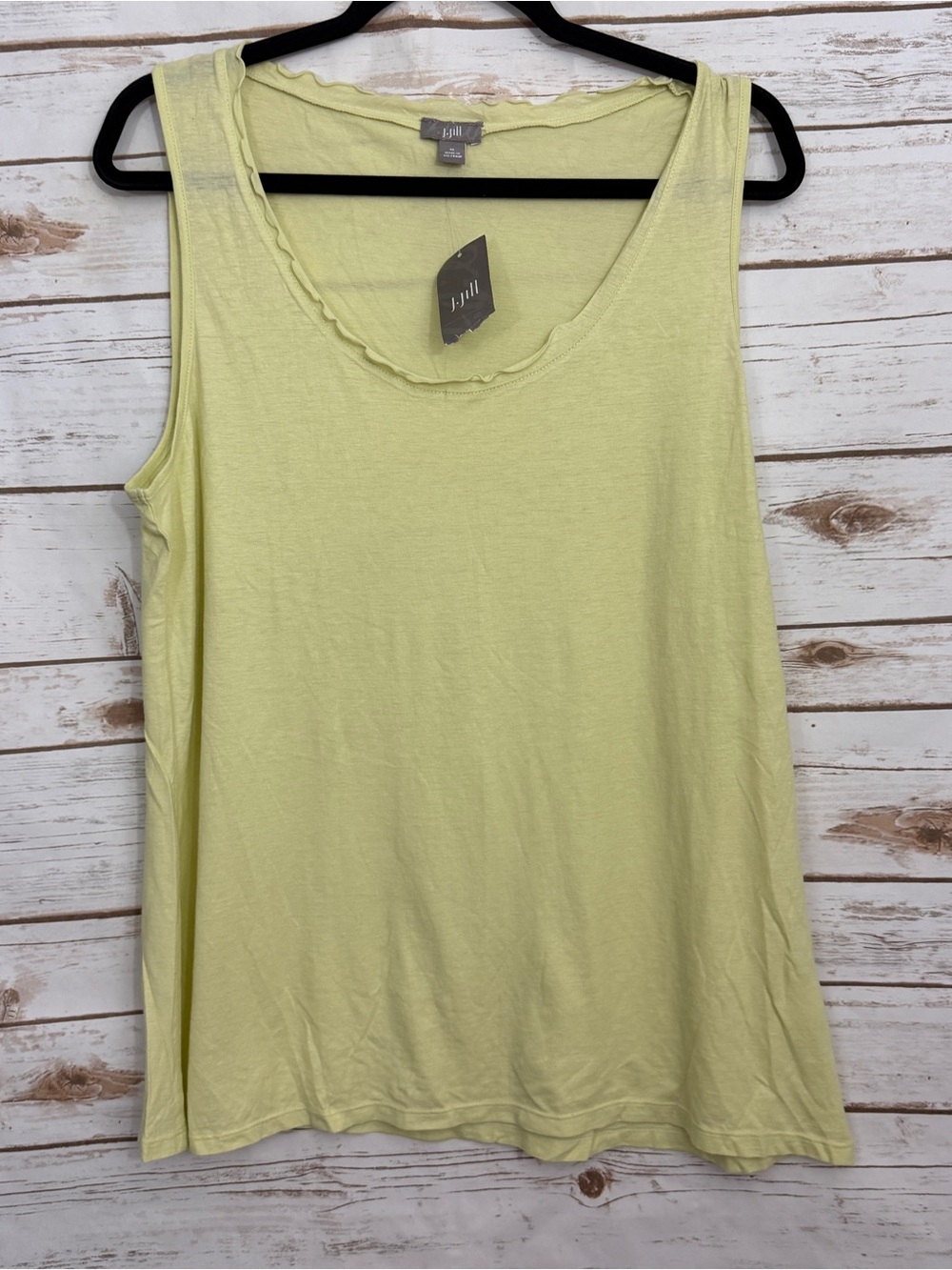 J Jill Green Ruffle Sleeveless Tank Top M NWT